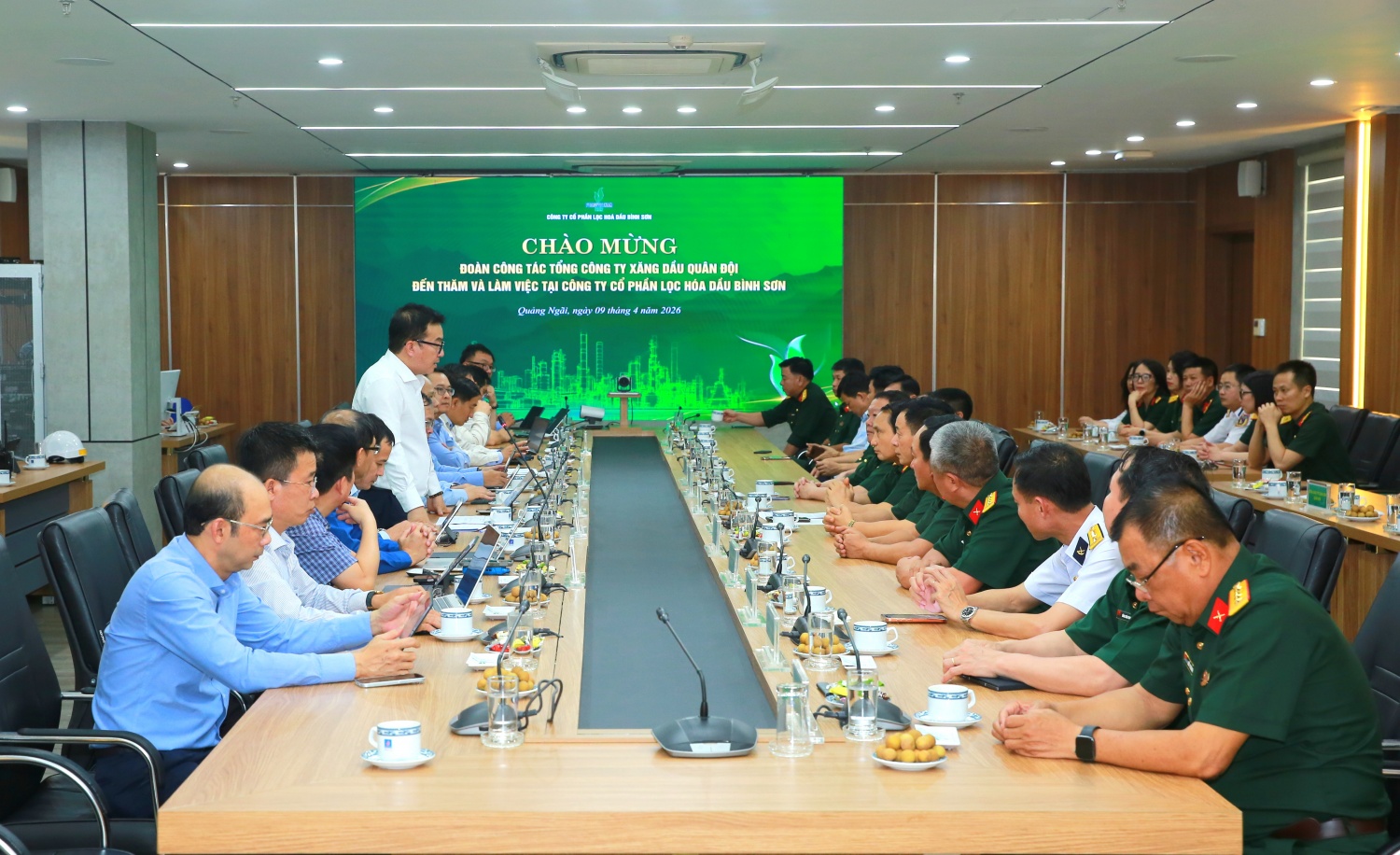 Toàn cảnh buổi làm việc giữa MIPECO và BSR về việc hợp tác trong cung ứng xăng dầu cho thị trường.