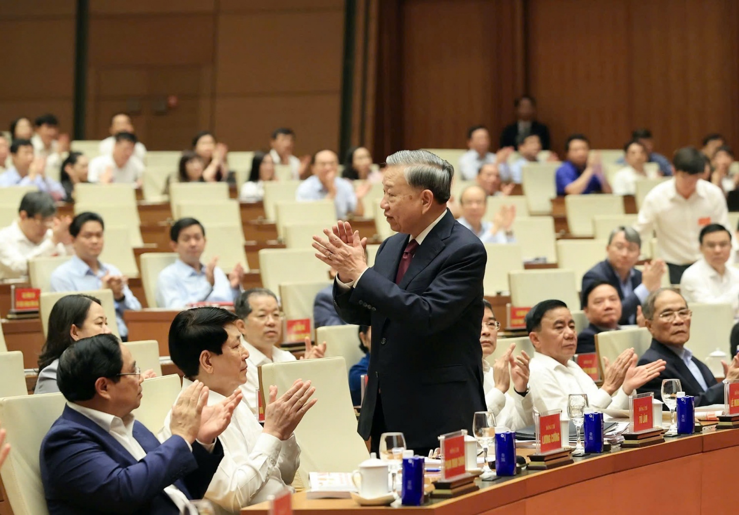Tổng Bí thư, Chủ tịch nước Tô Lâm dự và phát biểu chỉ đạo tại điểm cầu Trung ương (Ảnh: VGP)