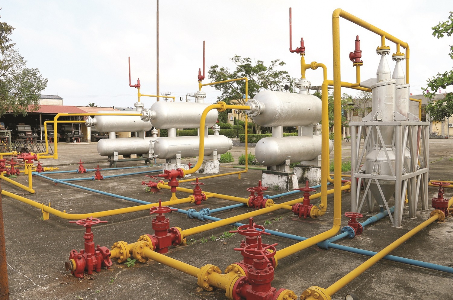 Trạm xử lý khí đầu tiên của mỏ Tiền Hải C, được xây dựng trên nền Giếng khoan 61.