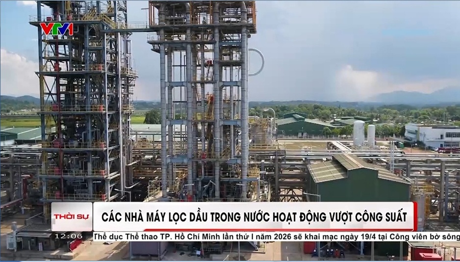 Các nhà máy lọc dầu trong nước hoạt động vượt công suất