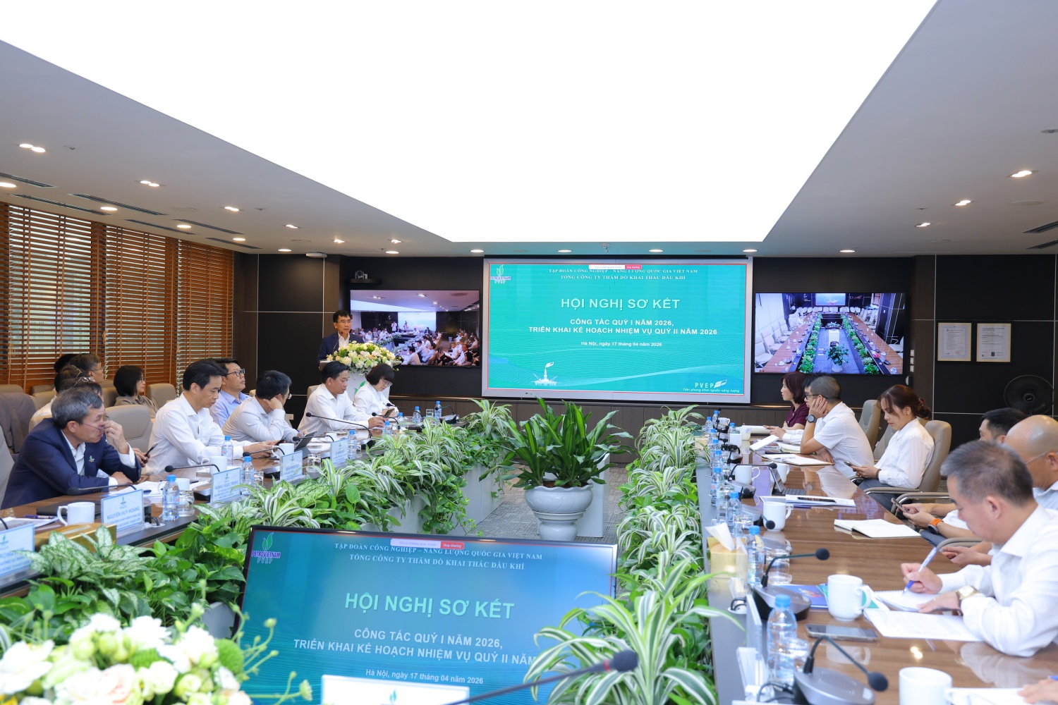 Toàn cảnh Hội nghị sơ kết công tác quý I, triển khai kế hoạch nhiệm vụ quý II năm 2026 của PVEP