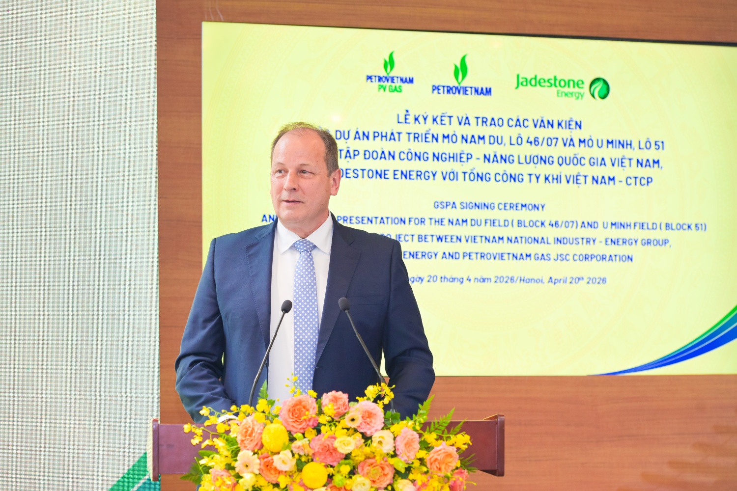 Ông Thomas Mitchell Little – Tổng Giám đốc Jadestone Energy bày tỏ tin tưởng mối quan hệ hợp tác giữa các bên sẽ tiếp tục được củng cố, hướng tới mục tiêu cung cấp nguồn khí ổn định, an toàn và hiệu quả cho khu vực