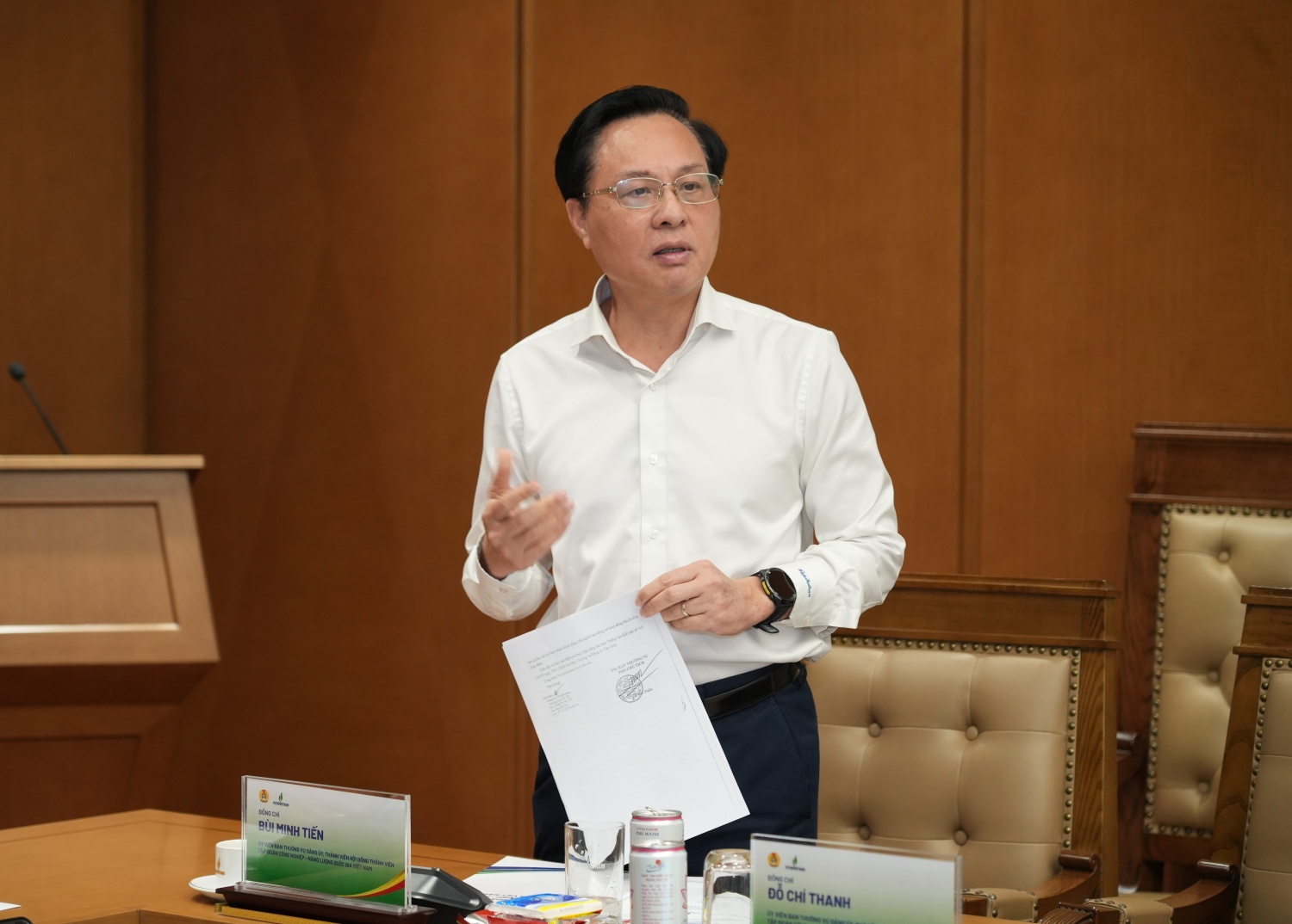 Đồng chí Bùi Minh Tiến - Ủy viên BTV Đảng ủy, Thành viên HĐTV, Trưởng Ban Tuyên giáo và Dân vận Đảng ủy Tập đoàn: Phối hợp giữa ba đoàn thể chính là đòn bẩy để thực hiện chiến lược phát triển của Tập đoàn
