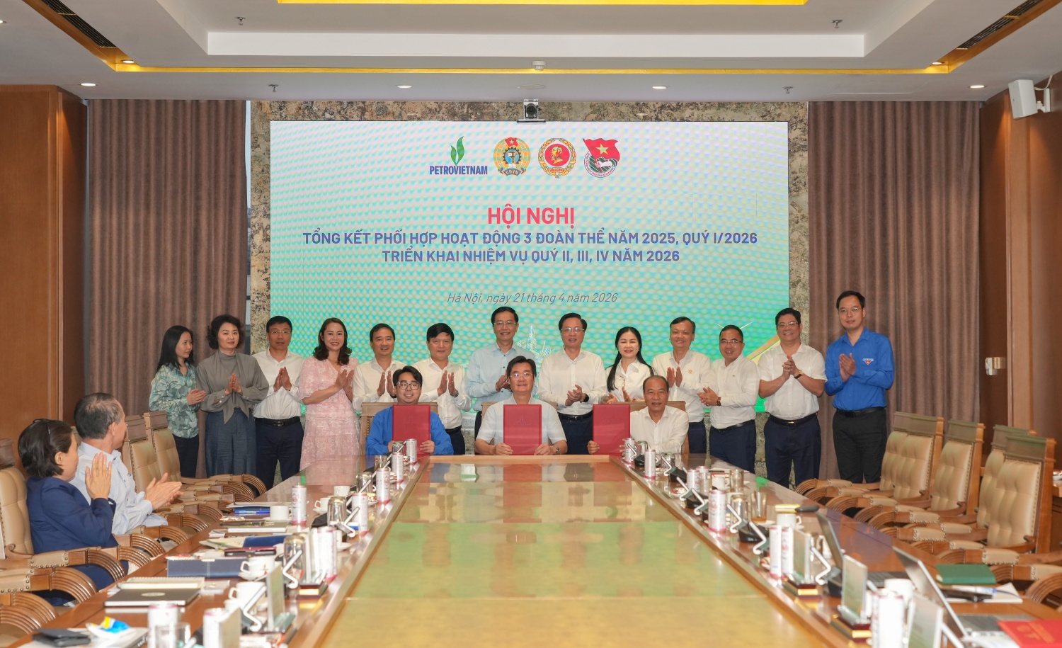 Lễ ký kết quy chế phối hợp giữa ba tổ chức đoàn thể chính trị - xã hội Tập đoàn