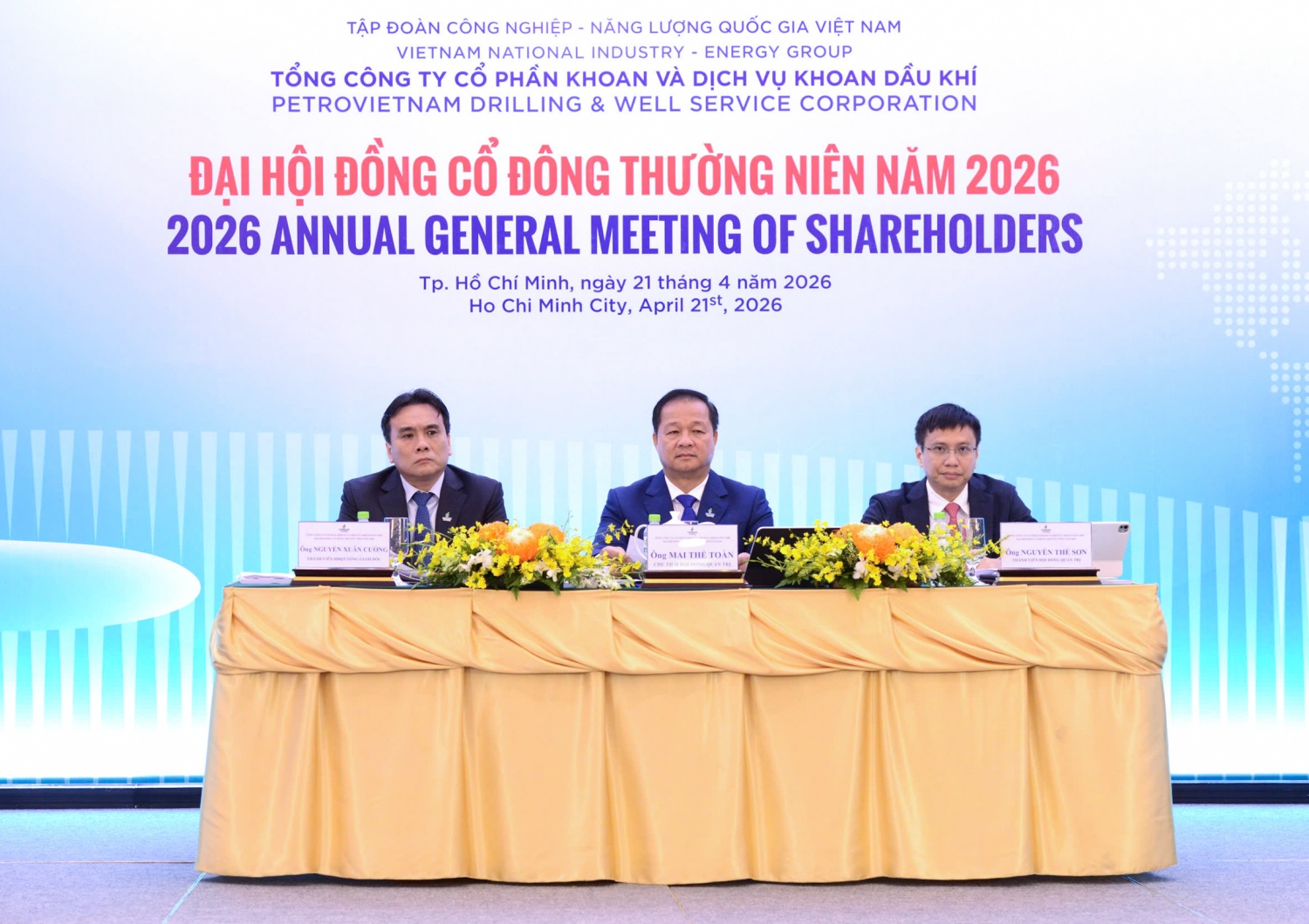 Đoàn Chủ tịch điều hành ĐHĐCĐ thường niên PV Drilling năm 2026.