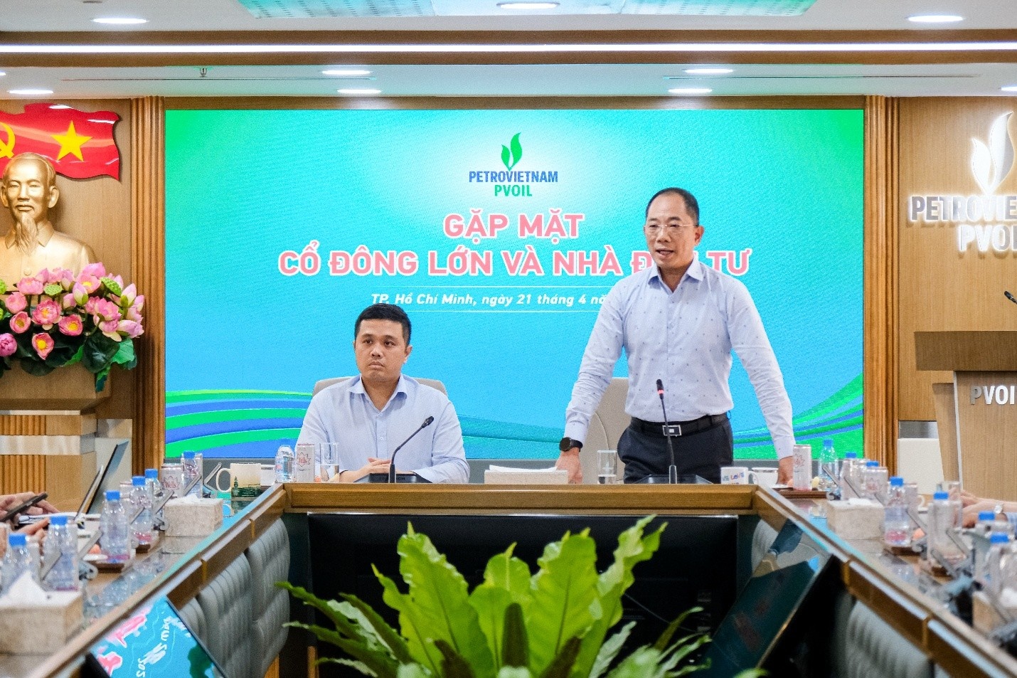 Chủ tịch HĐQT PVOIL Cao Hoài Dương phát biểu khai mạc.