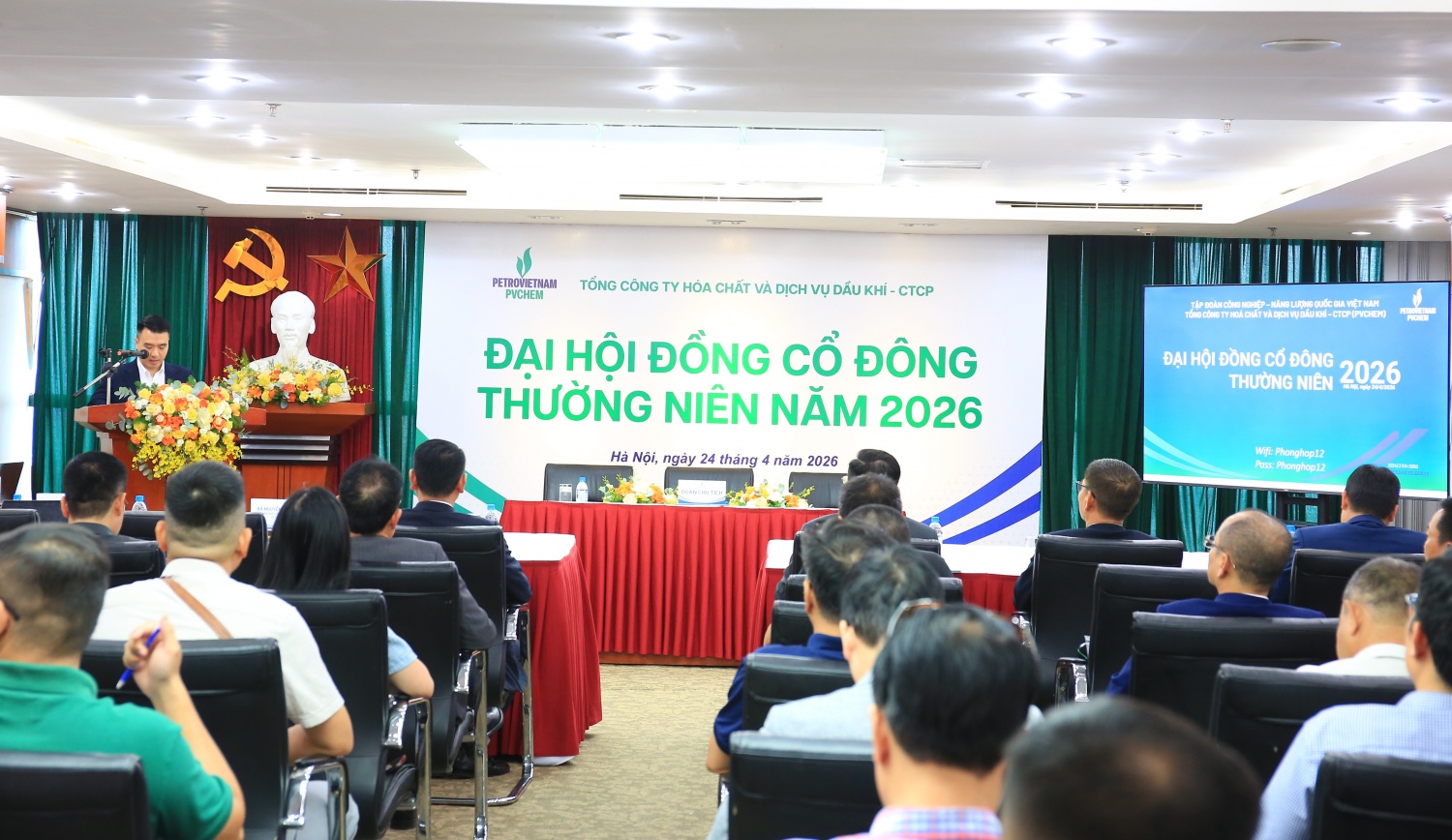 Toàn cảnh đại hội đồng cổ đông thường niên năm 2026 của PVChem.
