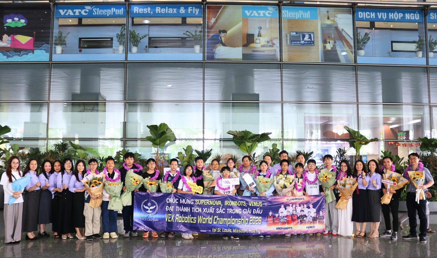 Đội tuyển Robotics Trường THCS Cầu Giấy tham gia cuộc thi VEX Robotics World Championship 2026 tại Mỹ.