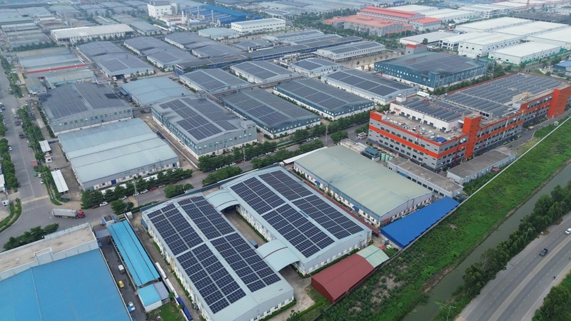 Hệ thống điện mặt trời của Công ty TNHH Công nghiệp NIENYI Việt Nam (tỉnh Bắc Ninh)