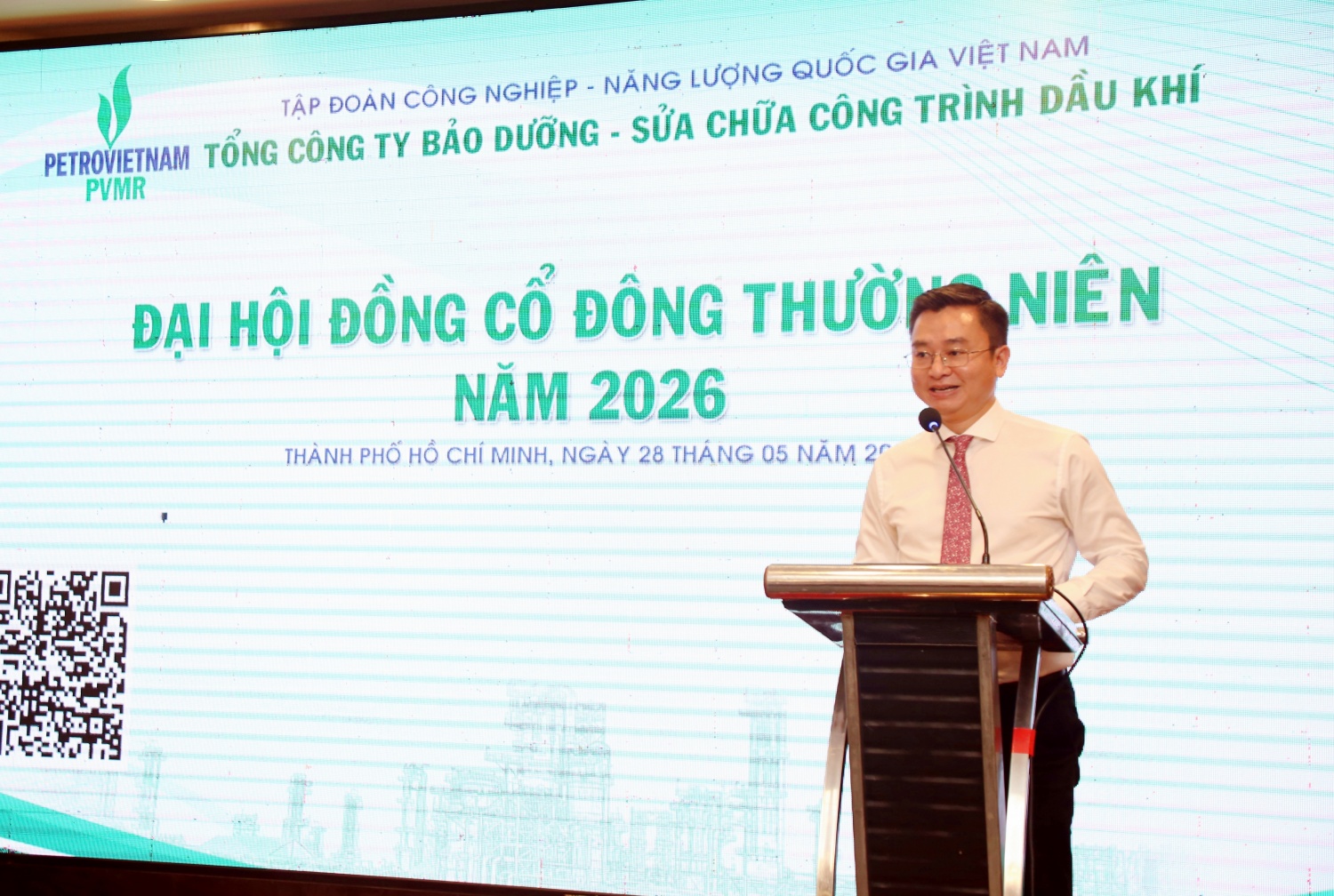 Ông Nguyễn Tân Vinh khẳng định sẽ cùng HĐQT và Ban điều hành phát huy tinh thần đoàn kết, đổi mới quản trị, nâng cao năng lực cạnh tranh và mở rộng thị trường cho PVMR trong giai đoạn tới.