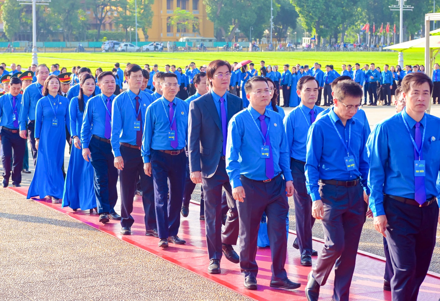 Đoàn đại biểu Công đoàn Petrovietnam dự Đại hội do đồng chí Nguyễn Mạnh Kha, Ủy viên Ban Chấp hành Tổng Liên đoàn Lao động Việt Nam, Chủ tịch Công đoàn Petrovietnam làm trưởng đoàn