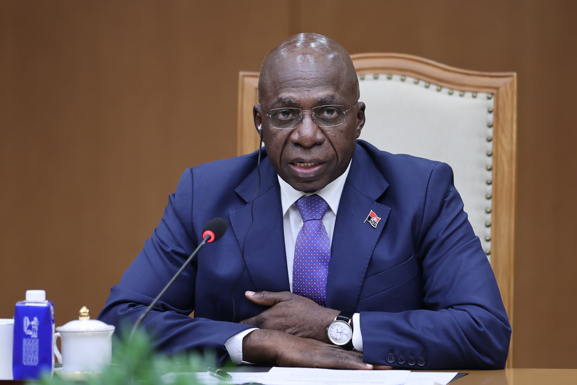 Bộ trưởng Ngoại giao Angola bày tỏ nhất trí cao với những định hướng hợp tác song phương của Thủ tướng Chính phủ Lê Minh Hưng - Ảnh: VGP/Nhật Bắc