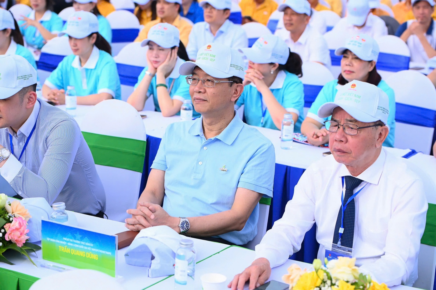 Ông Trần Quang Dũng, Phó Bí thư Thường trực Đảng ủy Petrovietnam tại Lễ phát động quốc gia phong trào thi đua “Toàn dân chung tay bảo vệ môi trường, vì một Việt Nam xanh - sạch - đẹp”.