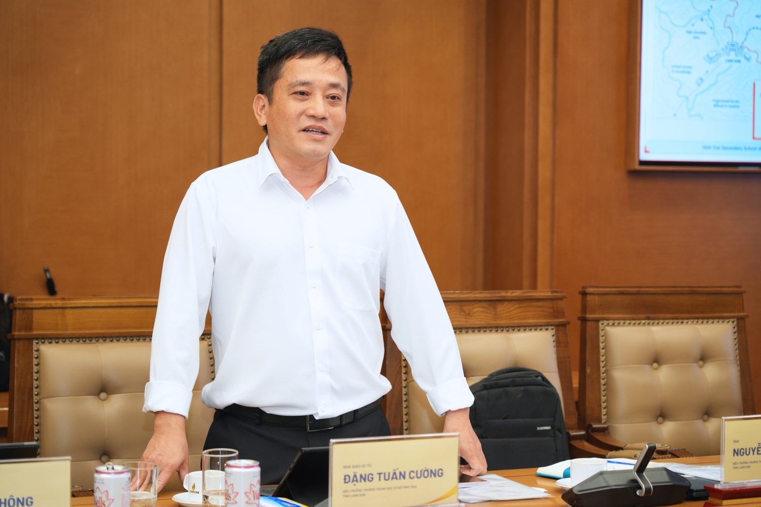 Thầy Đặng Tuấn Cường, Hiệu trưởng Trường THCS Vĩnh Trại (Lạng Sơn) chia sẻ về chiến lược giảng dạy STEM tại nhà trường.