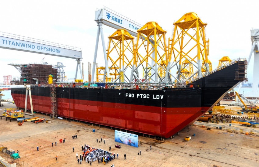 Tháng 2/2026, kho nổi FSO PTSC LDV được hạ thủy phục vụ phát triển mỏ Lạc Đà Vàng.
