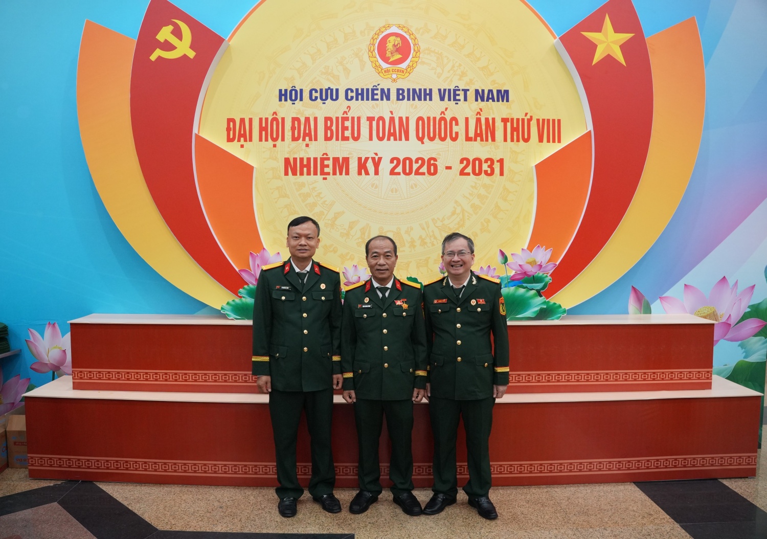 Đoàn đại biểu Hội Cựu chiến binh Petrovietnam tham dự Đại hội.