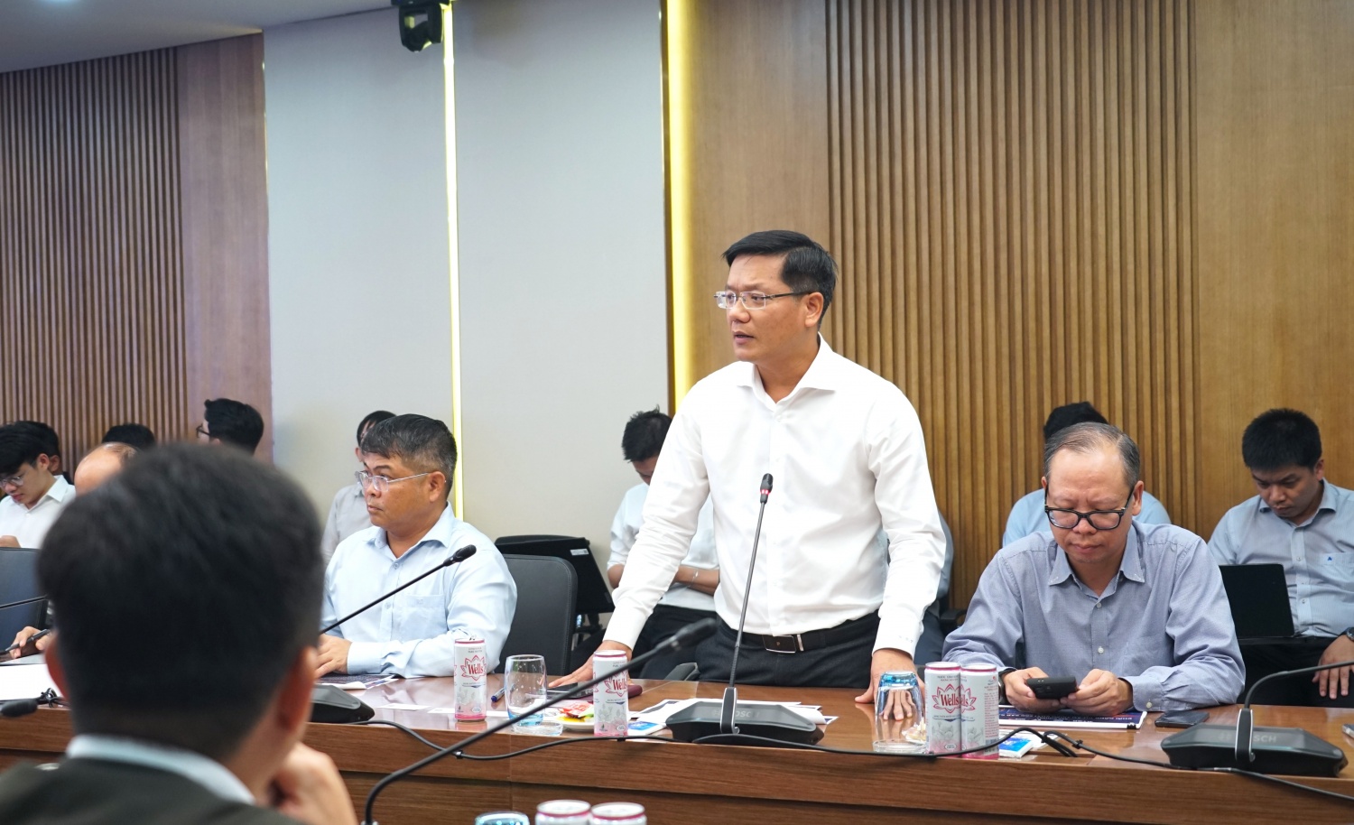 Ông Nguyễn Đức Thiện - Phó Trưởng ban phụ trách Ban Nghiên cứu phát triển và Chuyển đổi số, Phó Trưởng ban Dự án Chuyển đổi số PTSC nhấn mạnh triển khai giải pháp ERP là nhiệm vụ ưu tiên, mang tính đột phá trong quản trị và vận hành của Tổng công ty.