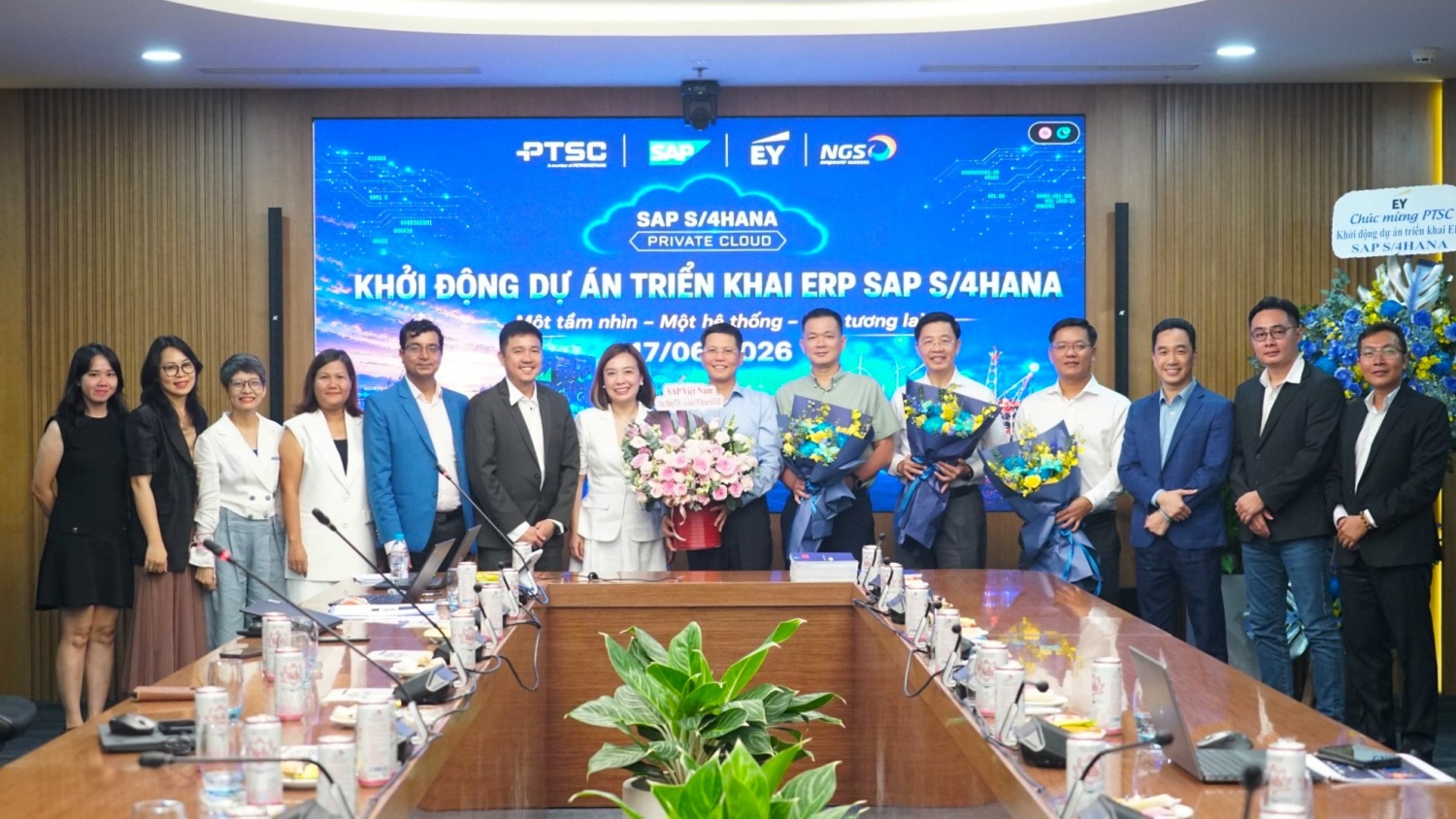PTSC, Liên danh nhà thầu EY - NGS và đối tác công nghệ SAP khởi động Dự án triển khai Hệ thống ERP SAP S/4HANA.