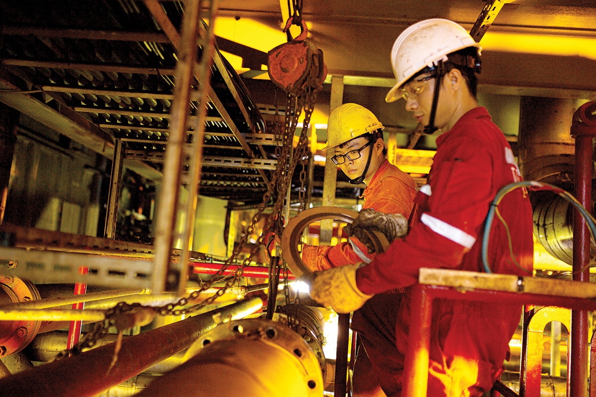 Người lao động của Vietsovpetro trên giàn CTK-3