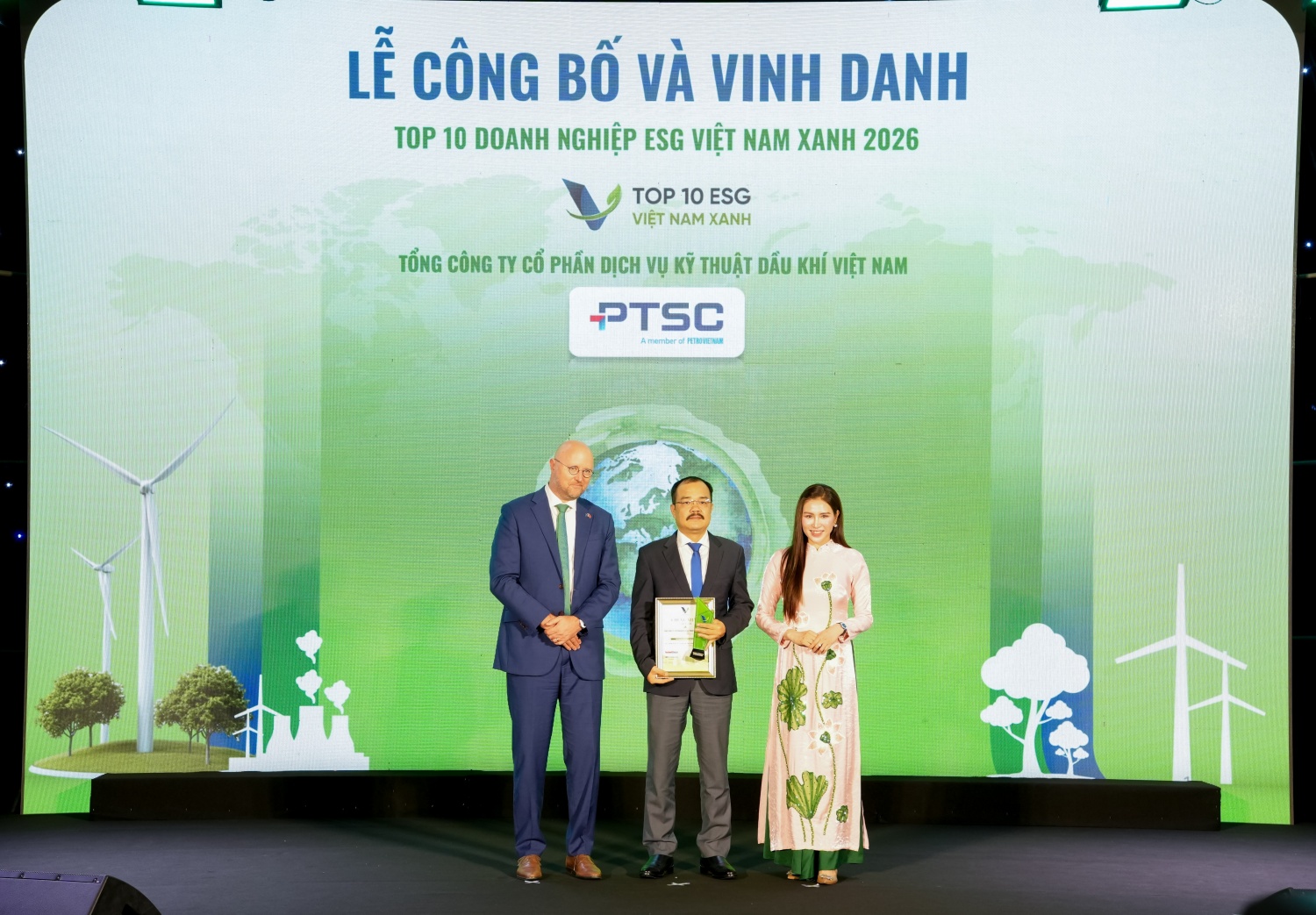PTSC được vinh danh tại Top 10 Doanh nghiệp ESG Việt Nam Xanh 2026 (ESG10).