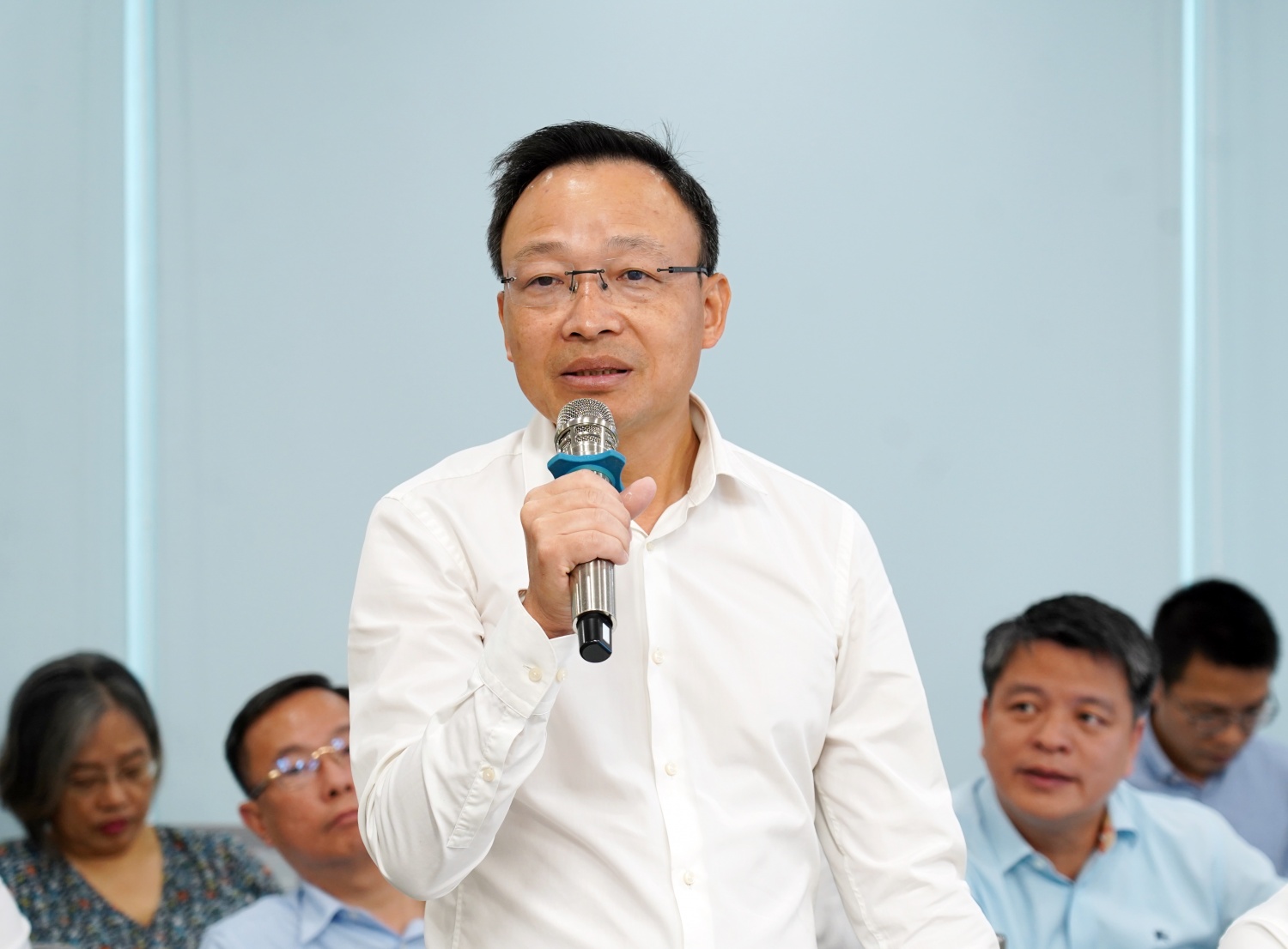 Tổng Giám đốc PVFCCo Phan Công Thành báo cáo tại buổi làm việc