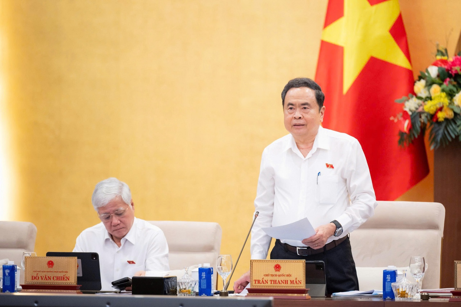 Chủ tịch Quốc hội Trần Thanh Mẫn kết luận phiên họp.