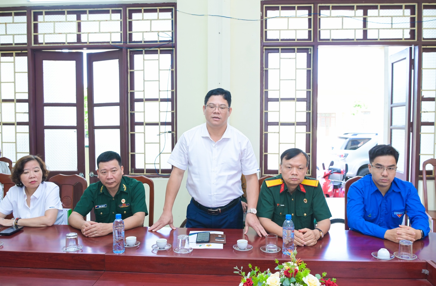 Đồng chí Nguyễn Văn Tá phát biểu tại buổi gặp mặt