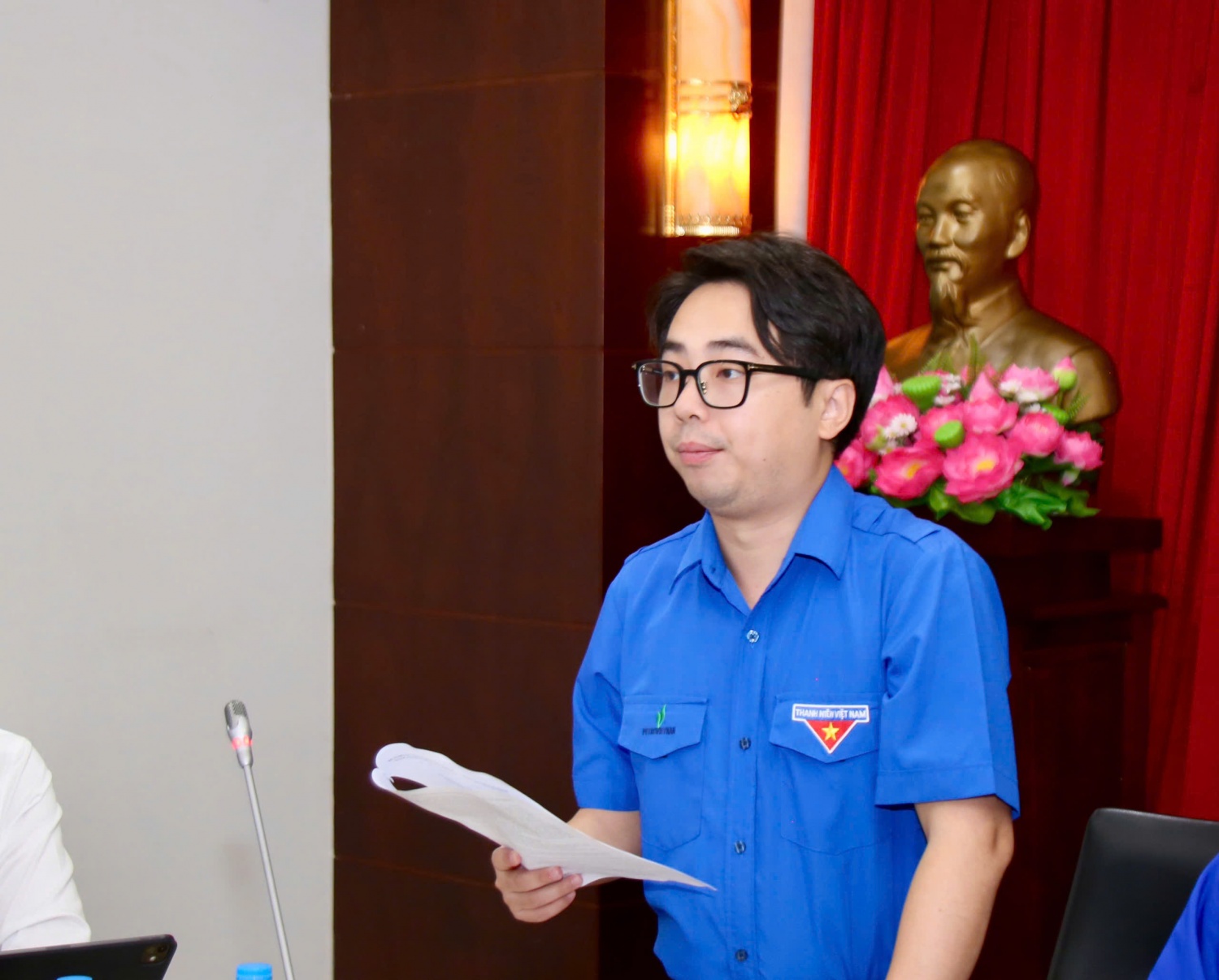 Đồng chí Phạm Đăng An - Bí thư Đoàn Thanh niên Petrovietnam phát biểu khai mạc hội nghị.