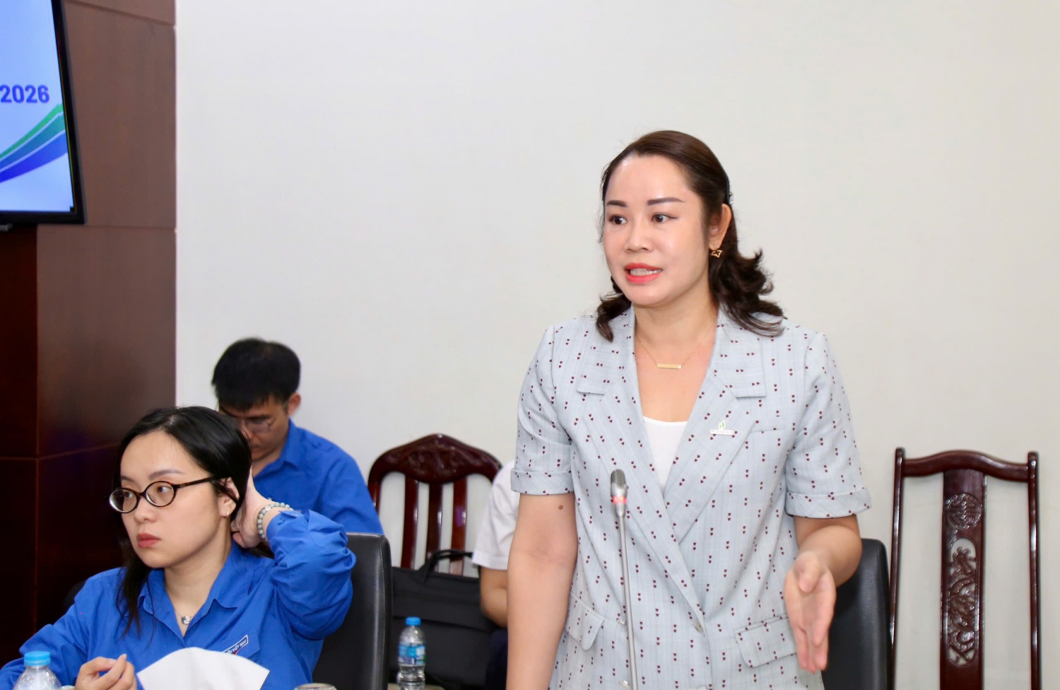 Đồng chí Vũ Thị Thu Hương - Phó trưởng Ban Truyền thông và Văn hóa doanh nghiệp Petrovietnam đề xuất xây dựng kênh tập hợp, chia sẻ các sáng kiến, công trình thanh niên tiêu biểu để nhân rộng trong toàn Tập đoàn.