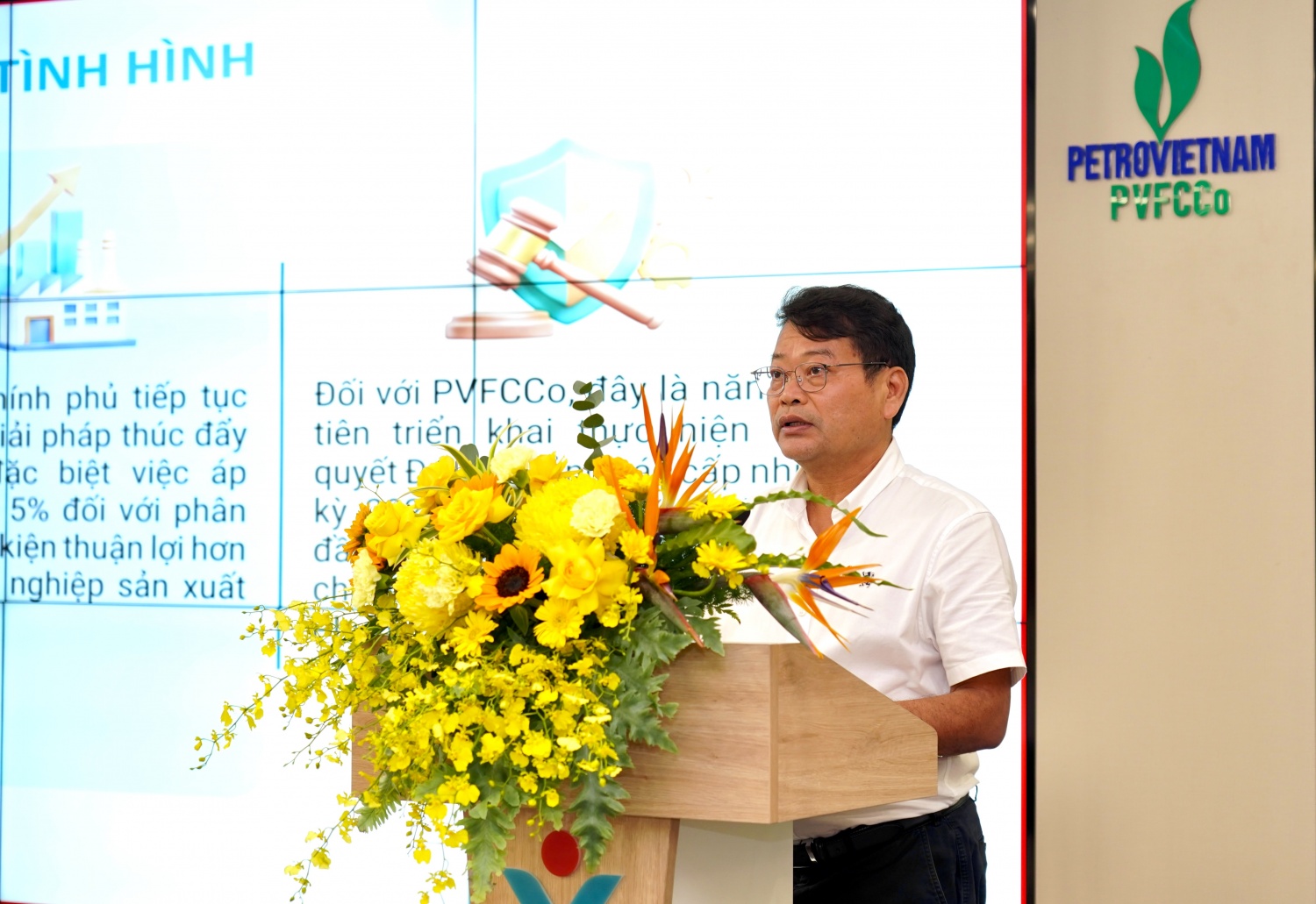 Đồng chí Tống Xuân Phong, Ủy viên Ban Thường vụ Đảng ủy, Chủ tịch Công đoàn Phú Mỹ: Đảng ủy Tổng công ty đã lãnh đạo, chỉ đạo triển khai thực hiện đồng bộ các nhiệm vụ, giải pháp và đạt được nhiều kết quả nổi bật trong nửa đầu năm 2026