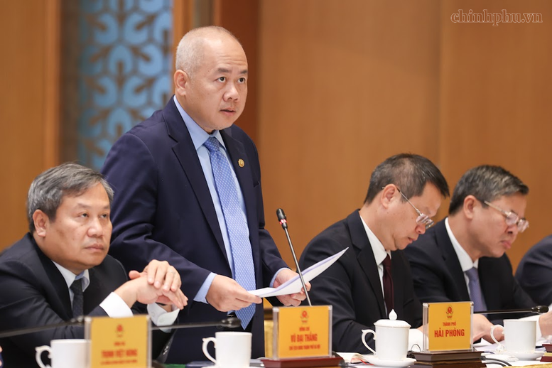 Chủ tịch UBND TP. Hải Phòng Đỗ Thành Trung cho biết thành phố Hải Phòng đã tập trung tháo gỡ 5 điểm nghẽn lớn cho doanh nghiệp - Ảnh: VGP/Nhật Bắc