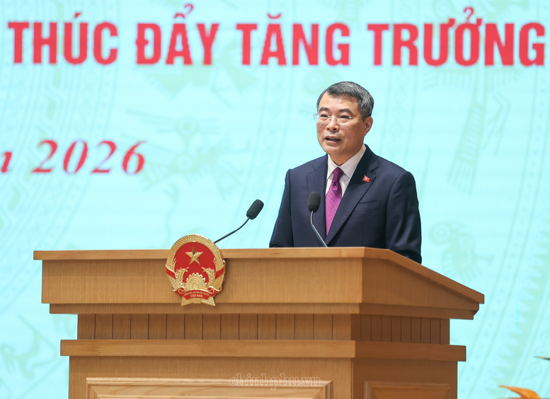 Thủ tướng Lê Minh Hưng phát biểu kết luận Hội nghị - Ảnh: VGP/Nhật Bắc