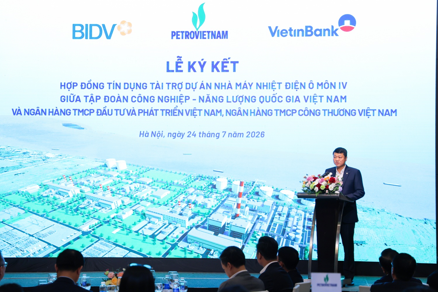 Chủ tịch HĐQT BIDV Lê Ngọc Lâm khẳng định việc BIDV cùng VietinBank thu xếp khoản tín dụng 7.300 tỷ đồng tài trợ Dự án Nhà máy Nhiệt điện Ô Môn IV thể hiện cam kết mạnh mẽ của các ngân hàng thương mại Nhà nước trong việc đồng hành cùng Petrovietnam triển khai các công trình năng lượng trọng điểm quốc gia.