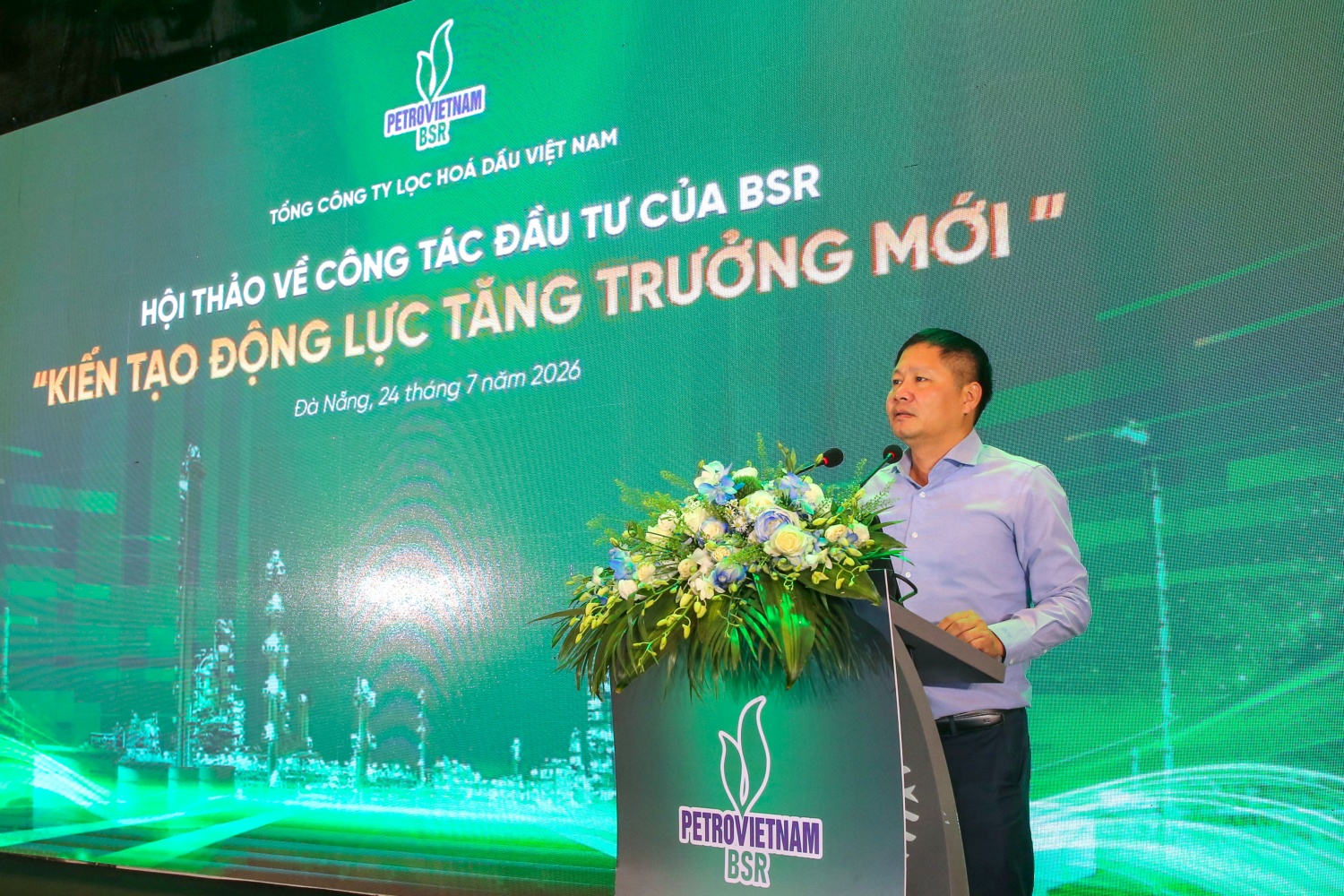 Chủ tịch HĐQT BSR Bùi Ngọc Dương phát biểu định hướng chiến lược đầu tư, kiến tạo động lực tăng trưởng mới cho BSR.