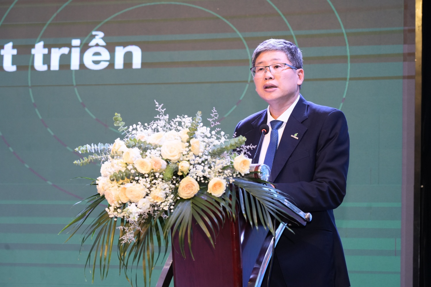 Ông Nguyễn Thanh Bình, Phó Trưởng Ban Chuẩn bị đầu tư Dự án Điện hạt nhân Ninh Thuận 2 Petrovietnam phát biểu tại Hội nghị Pháp quy hạt nhân toàn quốc lần thứ VII