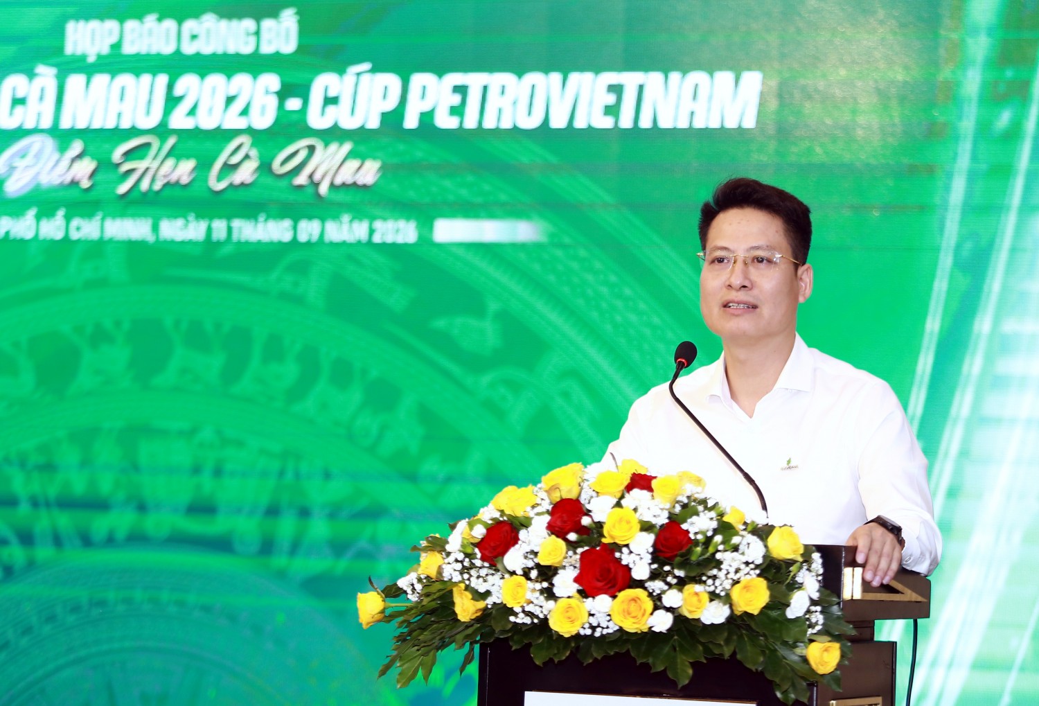 Ông Phan Sỹ Linh cho biết ba đơn vị thành viên của PETROVIETNAM là PVCFC, PV GAS và PV POWER đã nâng mức tài trợ lên 1,5 tỷ đồng.