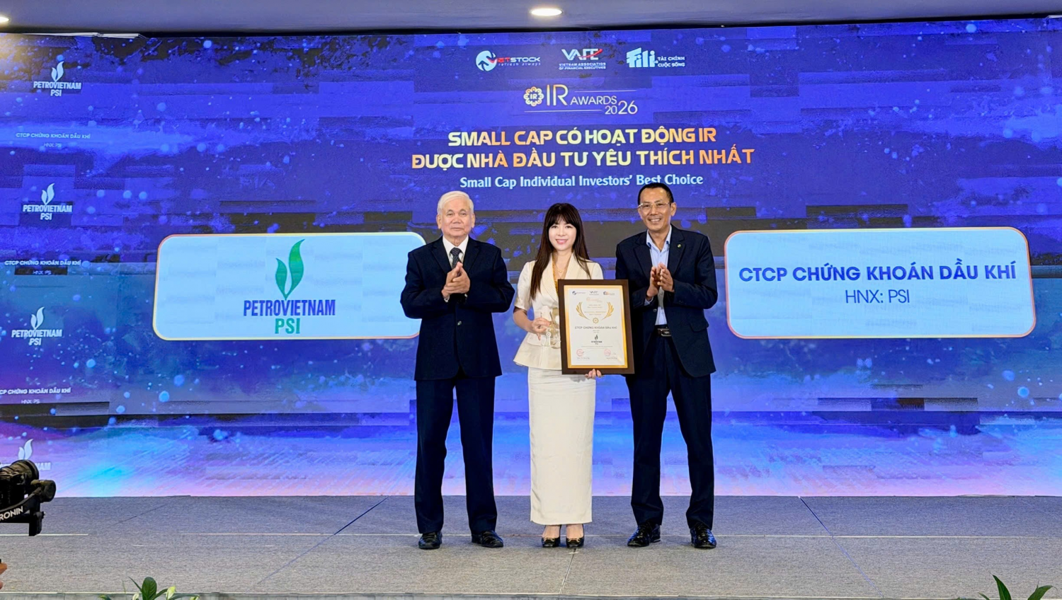PSI được vinh danh ở hạng mục Small Cap có hoạt động IR được Nhà đầu tư yêu thích nhất