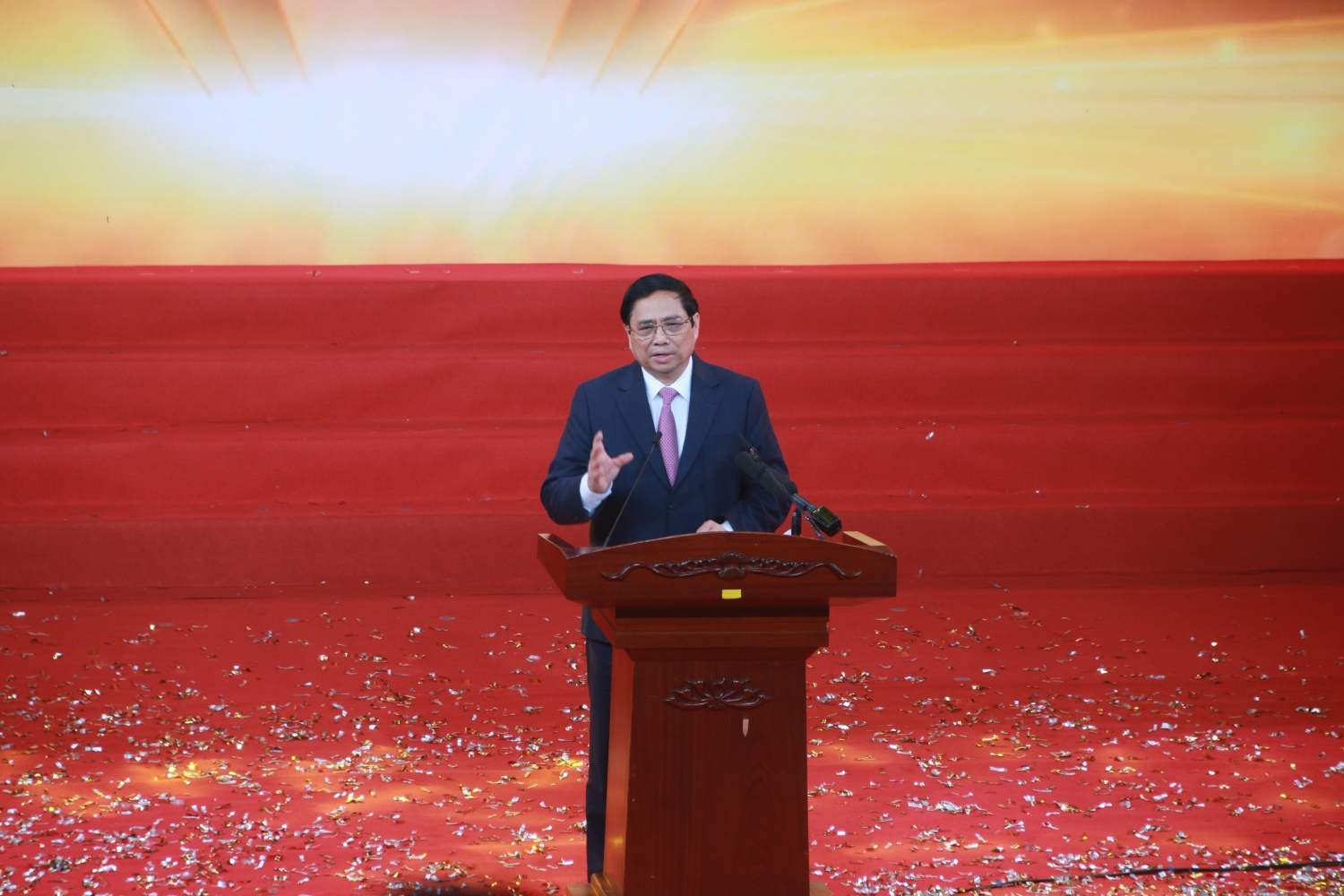 Thủ tướng Phạm Minh Chính phát biểu chỉ đạo tại buổi lễ Thủ tướng Phạm Minh Chính phát biểu chỉ đạo tại buổi lễ
