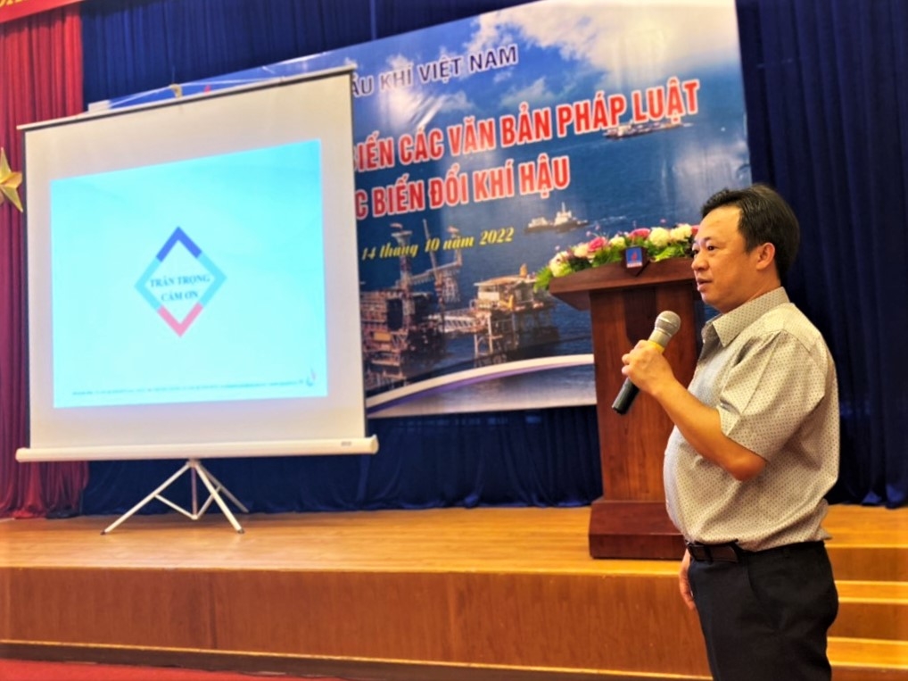 Petrovietnam tổ chức Hội nghị tập huấn văn bản pháp luật trong lĩnh vực biến đổi khí hậu