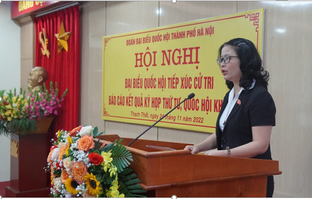 Đồng chí Nguyễn Thị Lan - Bí thư Đảng ủy, Giám đốc Học viện Nông nghiệp Việt Nam phát biểu tại Hội nghị. Đồng chí Nguyễn Thị Lan - Bí thư Đảng ủy, Giám đốc Học viện Nông nghiệp Việt Nam phát biểu tại Hội nghị.