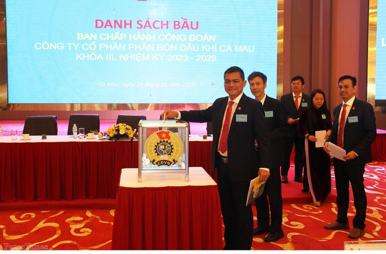 Đại hội Công đoàn PVCFC khoá III, nhiệm kỳ 2023-2028: Công đoàn PVCFC tổ chức thành công Đại hội Công đoàn điểm khoá III, nhiệm kỳ 2023-2028