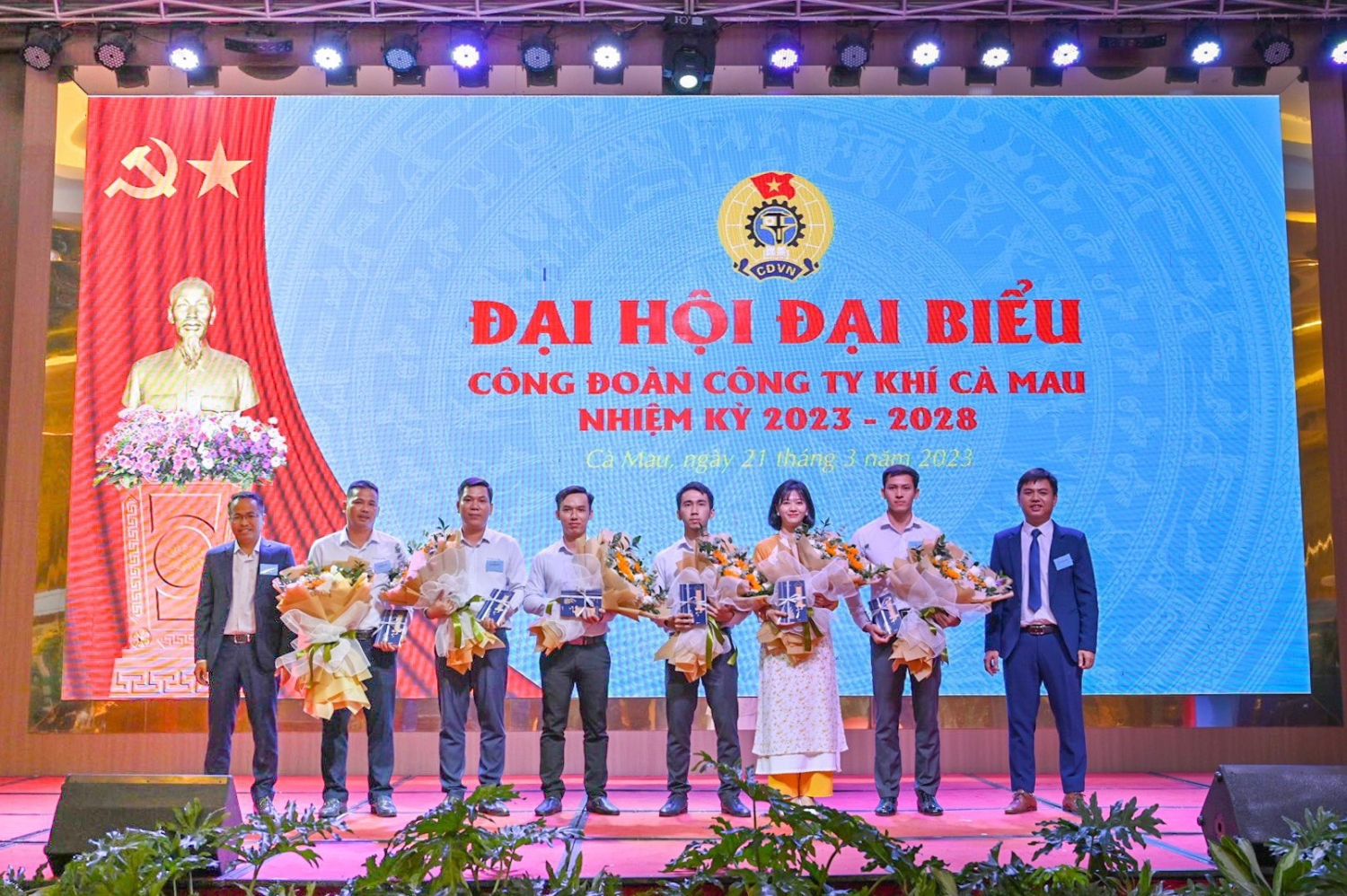 Công đoàn Công ty Khí Cà Mau tổ chức thành công Đại hội đại biểu Công đoàn nhiệm kỳ 2023 - 2028 Công đoàn Công ty Khí Cà Mau tổ chức thành công Đại hội đại biểu Công đoàn nhiệm kỳ 2023 - 2028