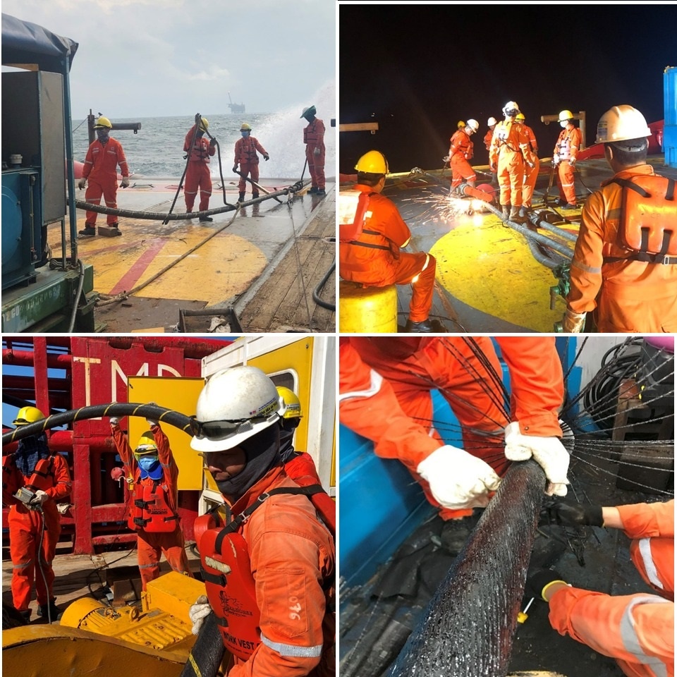 Xí nghiệp Cơ điện Vietsovpetro thực hiện thành công dịch vụ sửa chữa tuyến cáp điện ngầm STV CPP - SVNE Xí nghiệp Cơ điện Vietsovpetro thực hiện thành công dịch vụ sửa chữa tuyến cáp điện ngầm STV CPP - SVNE