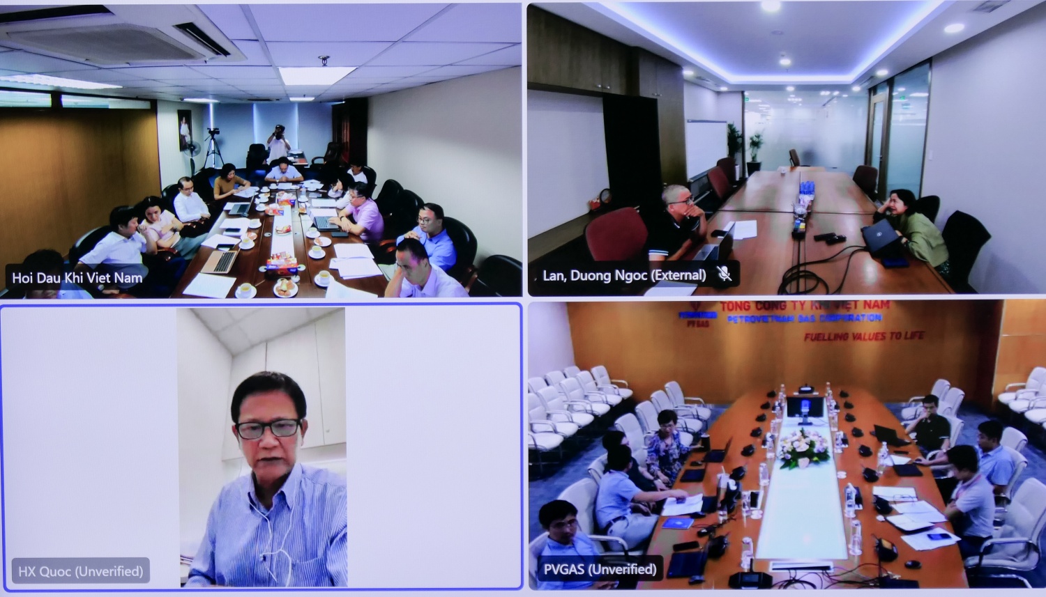 Các điểm cầu tham dự cuộc họp trực tuyến Các điểm cầu tham dự cuộc họp trực tuyến