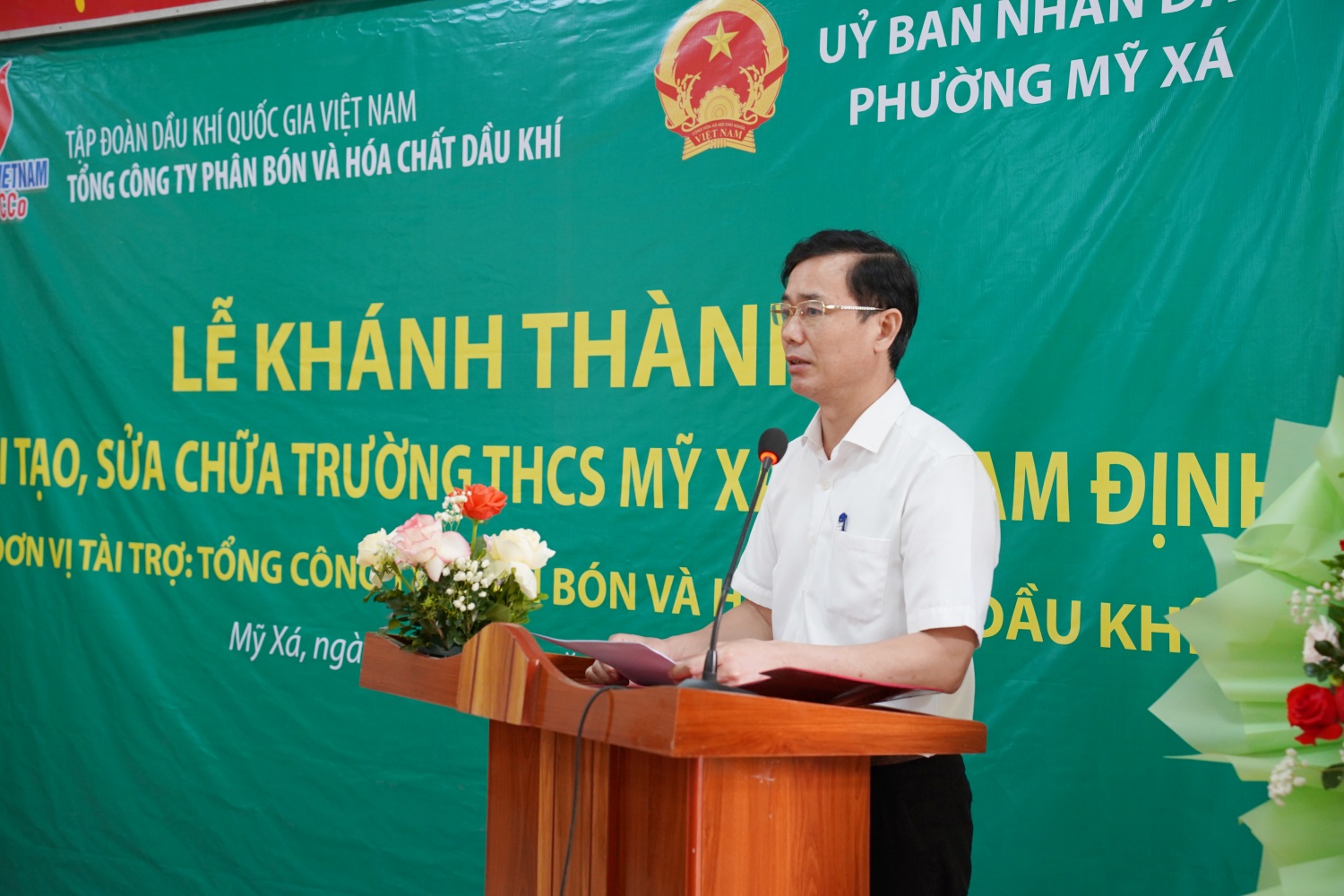 Khánh thành dự án cải tạo, sửa chữa trường THCS Mỹ Xá do PVFCCo tài trợ Khánh thành dự án cải tạo, sửa chữa trường THCS Mỹ Xá do PVFCCo tài trợ