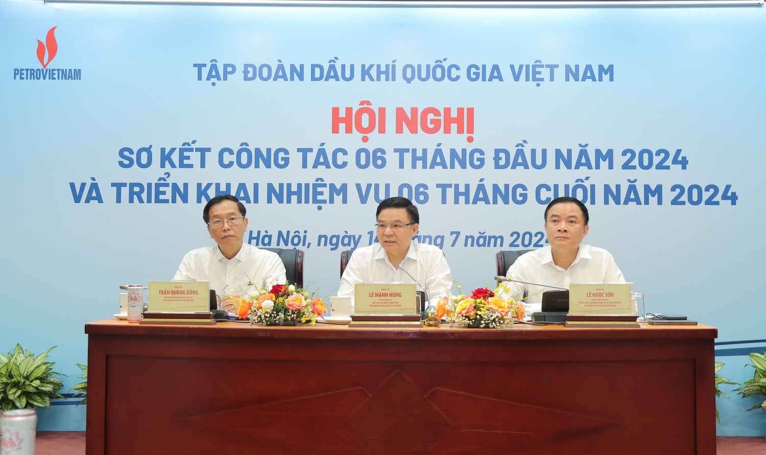 Petrovietnam tổ chức Hội nghị sơ kết công tác 6 tháng đầu năm, triển khai nhiệm vụ 6 tháng cuối năm 2024 Petrovietnam hoàn thành vượt mức kế hoạch SXKD 6 tháng đầu năm