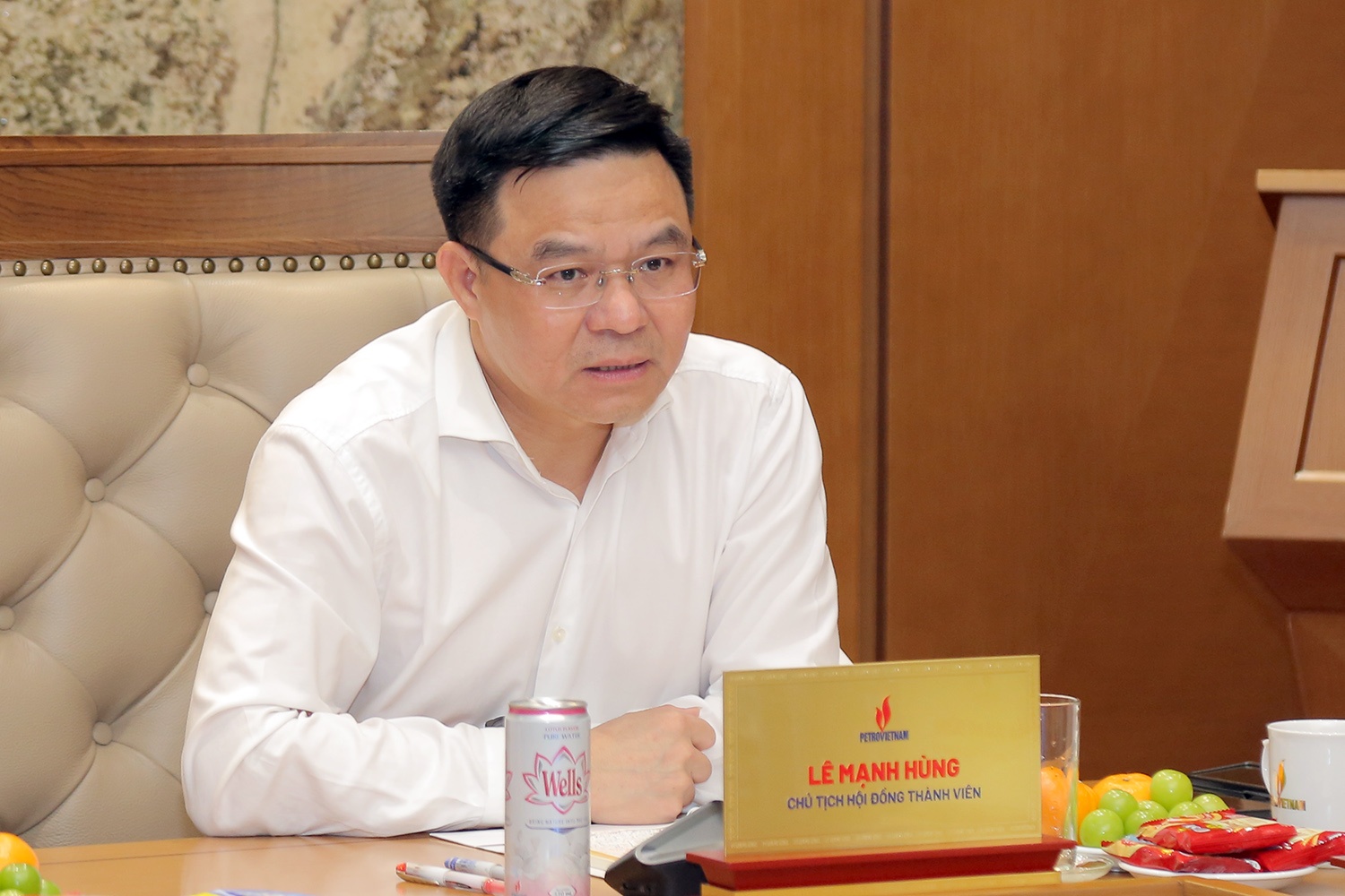 Chủ tịch HĐTV Petrovietnam Lê Mạnh Hùng phát biểu chỉ đạo Chủ tịch HĐTV Petrovietnam Lê Mạnh Hùng phát biểu chỉ đạo