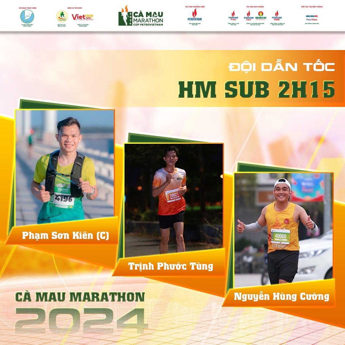 Đội ngũ người dẫn tốc tại giải Marathon - Cà Mau 2024 Cúp Petrovietnam Đội ngũ người dẫn tốc tại giải Marathon - Cà Mau 2024 Cúp Petrovietnam