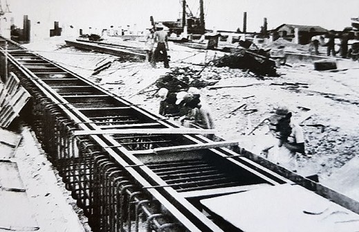 Binh đoàn 318 tham gia xây dựng bãi lắp ráp tại Cảng Vietsovpetro (năm 1981)